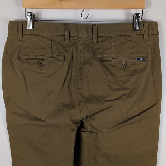 Rowm Pants Mens Size 36X32 Brown Chino Straight Leg Commuter Casual Flat Front - Picture 5 of 16